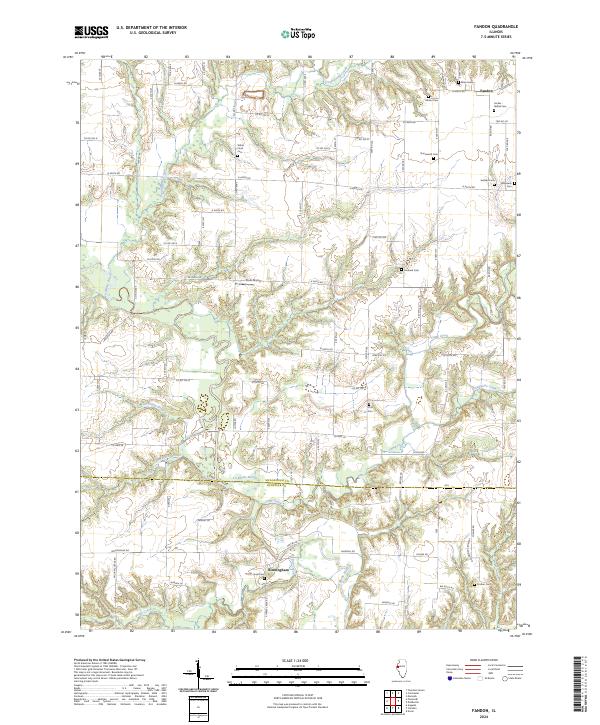 US Topo 7.5-minute map for Fandon IL