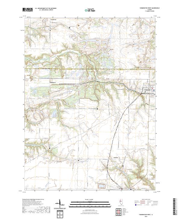 US Topo 7.5-minute map for Farmington West IL