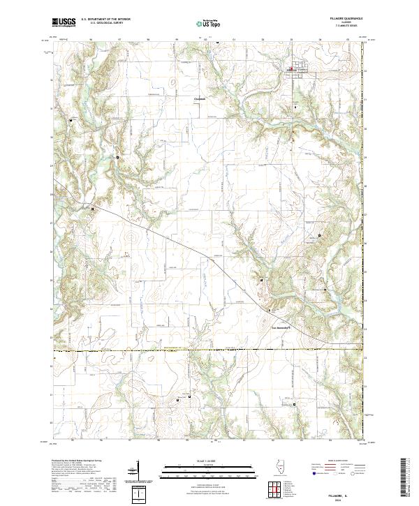 US Topo 7.5-minute map for Fillmore IL