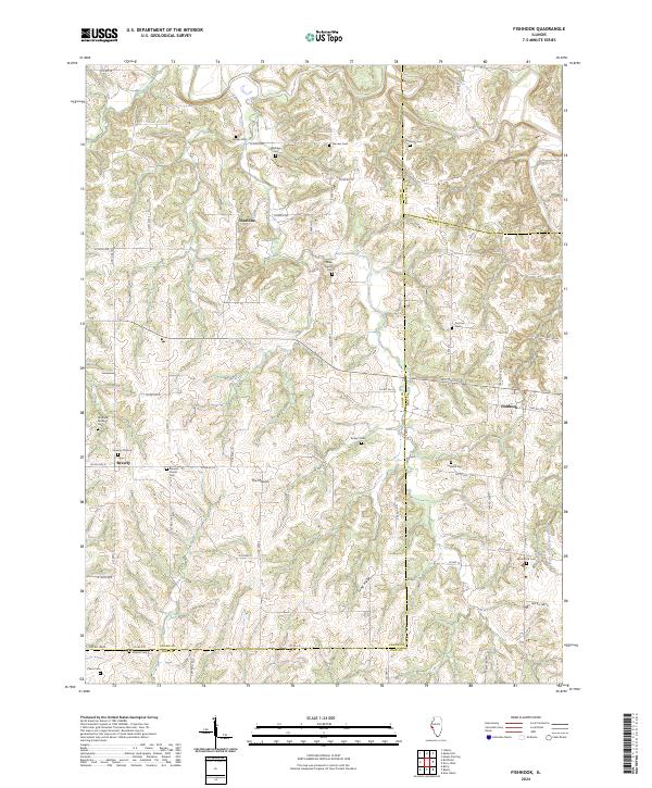 US Topo 7.5-minute map for Fishhook IL