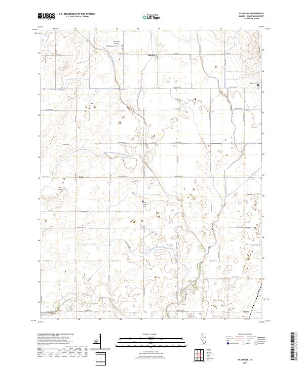 US Topo 7.5-minute map for Flatville IL