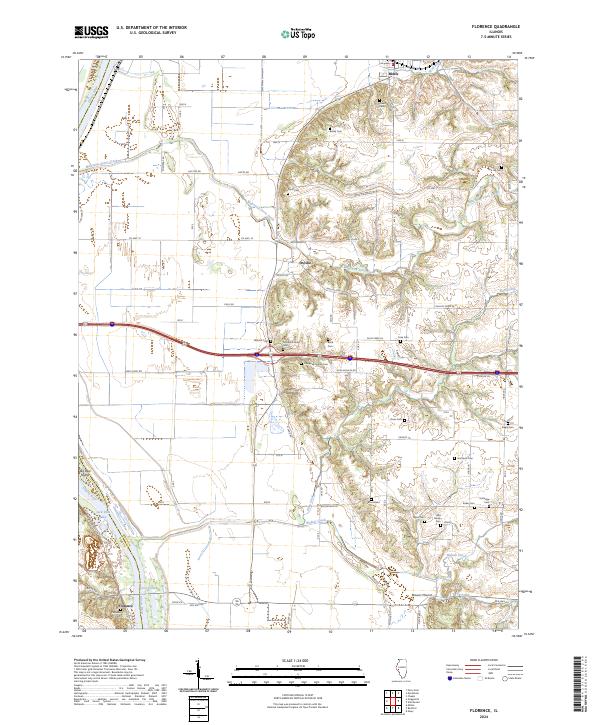 US Topo 7.5-minute map for Florence IL