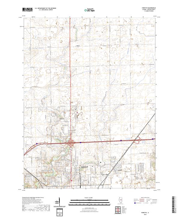 US Topo 7.5-minute map for Forsyth IL