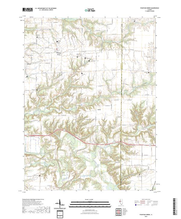 US Topo 7.5-minute map for Fountain Green IL