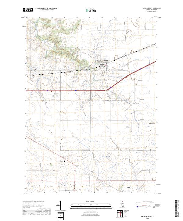 US Topo 7.5-minute map for Franklin Grove IL