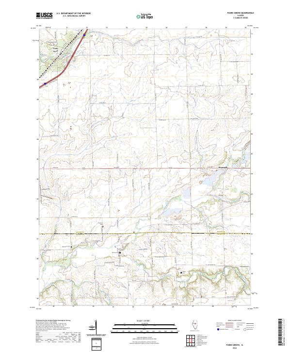 US Topo 7.5-minute map for Funks Grove IL
