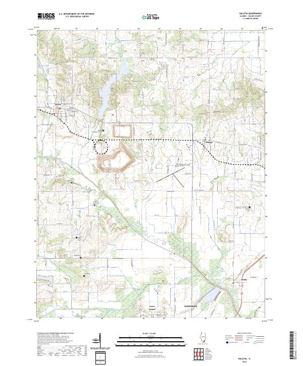 US Topo 7.5-minute map for Galatia IL