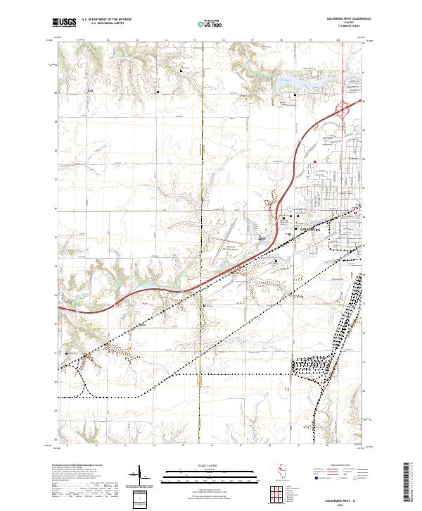 US Topo 7.5-minute map for Galesburg West IL