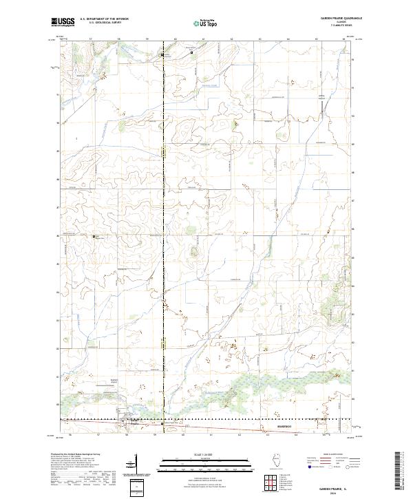 US Topo 7.5-minute map for Garden Prairie IL