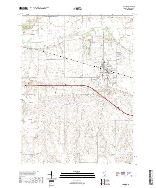 US Topo 7.5-minute map for Geneseo IL