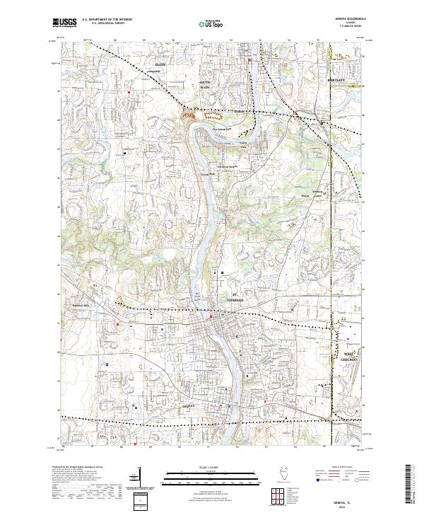 US Topo 7.5-minute map for Geneva IL