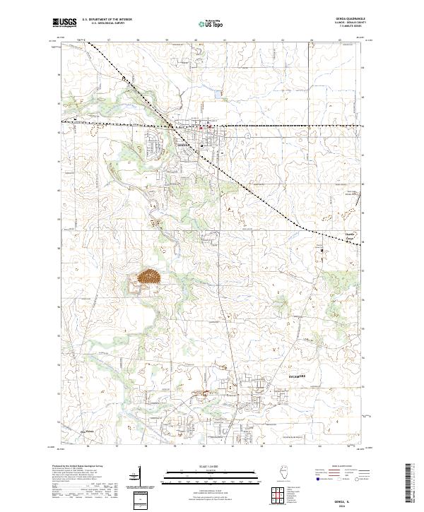US Topo 7.5-minute map for Genoa IL