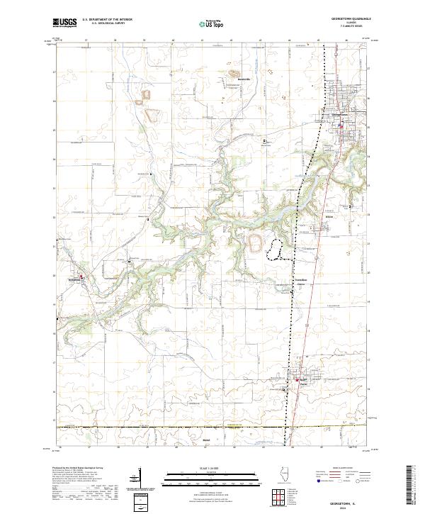 US Topo 7.5-minute map for Georgetown IL