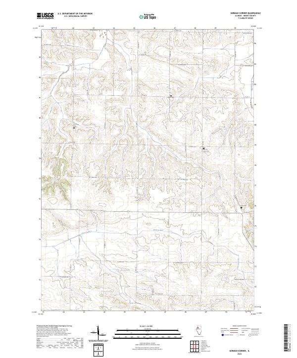 US Topo 7.5-minute map for German Corner IL