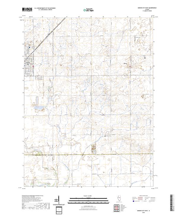 US Topo 7.5-minute map for Gibson City East IL
