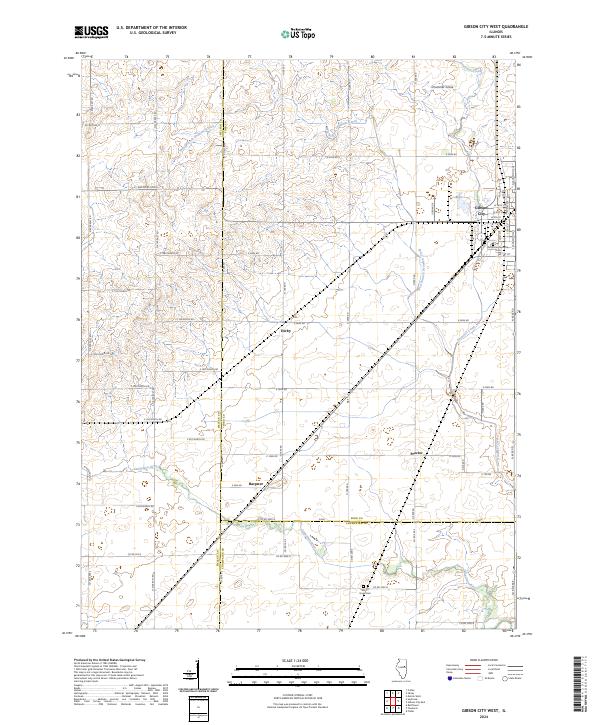 US Topo 7.5-minute map for Gibson City West IL