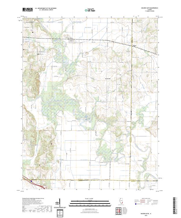 US Topo 7.5-minute map for Golden Gate IL