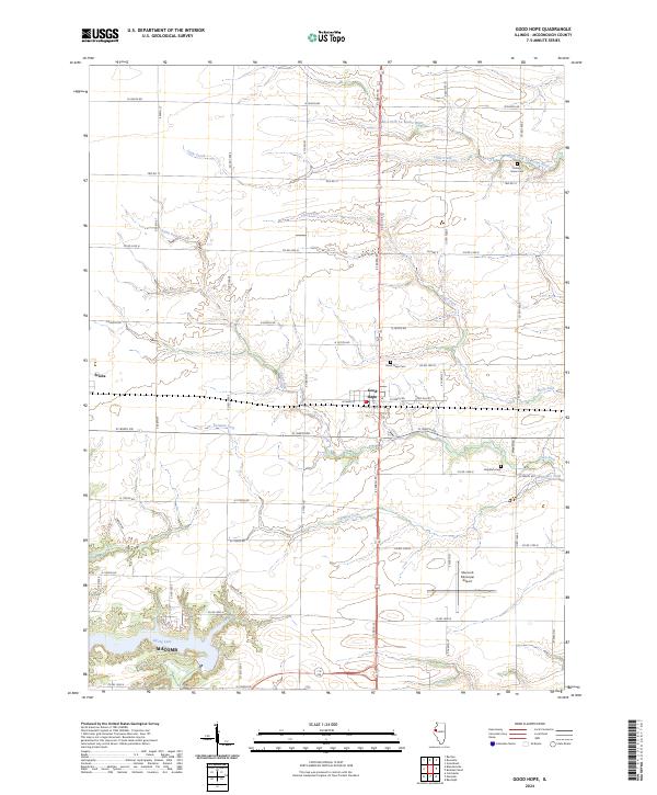 US Topo 7.5-minute map for Good Hope IL