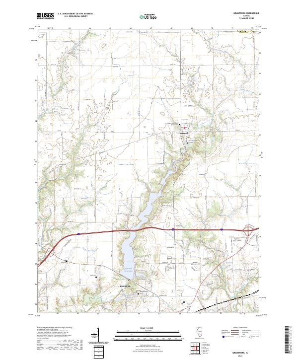 US Topo 7.5-minute map for Grantfork IL