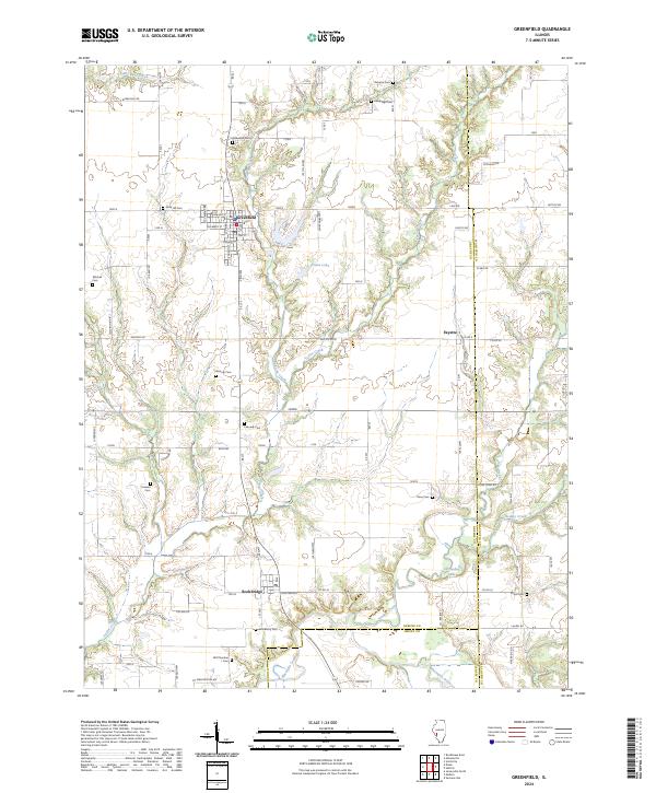 US Topo 7.5-minute map for Greenfield IL