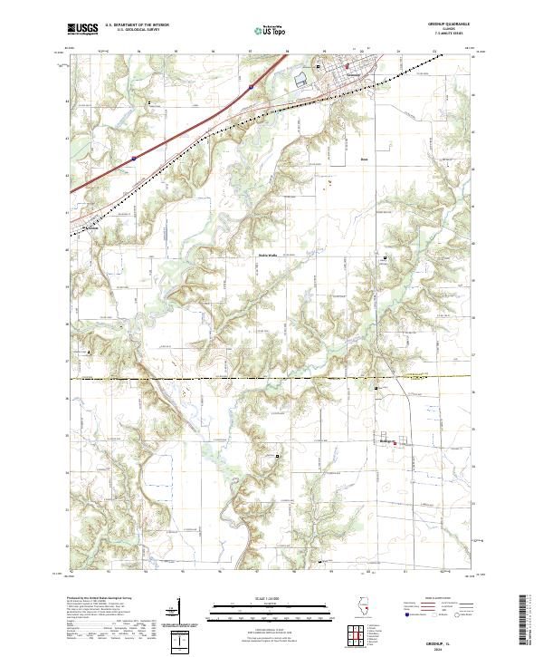 US Topo 7.5-minute map for Greenup IL