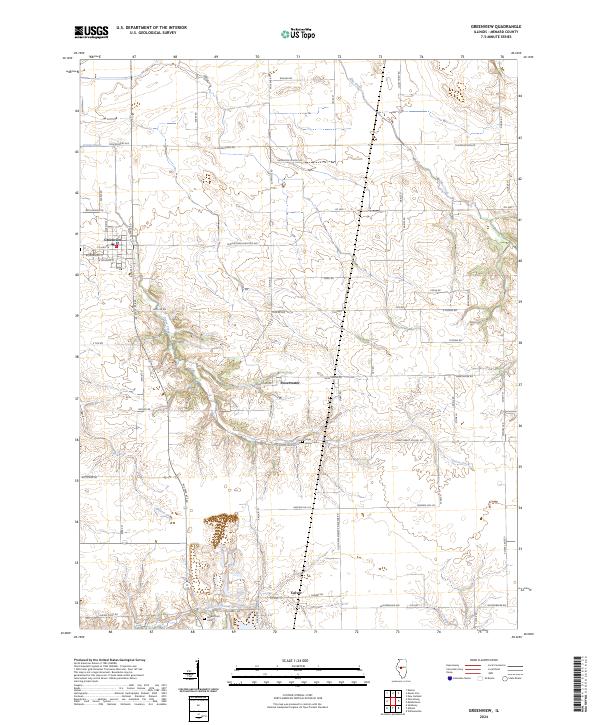US Topo 7.5-minute map for Greenview IL