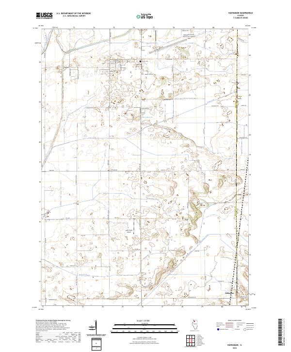 US Topo 7.5-minute map for Hahnaman IL