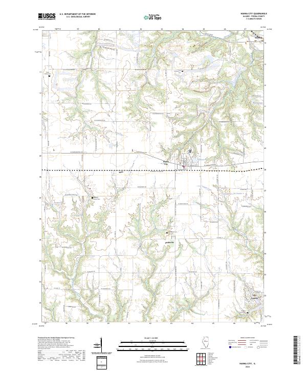 US Topo 7.5-minute map for Hanna City IL