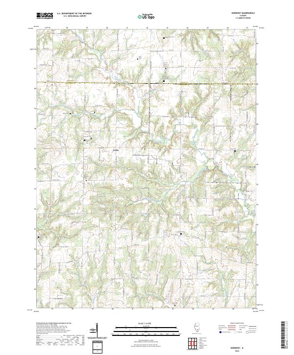 US Topo 7.5-minute map for Harmony IL