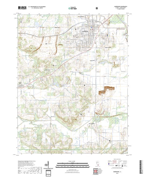 US Topo 7.5-minute map for Harrisburg IL