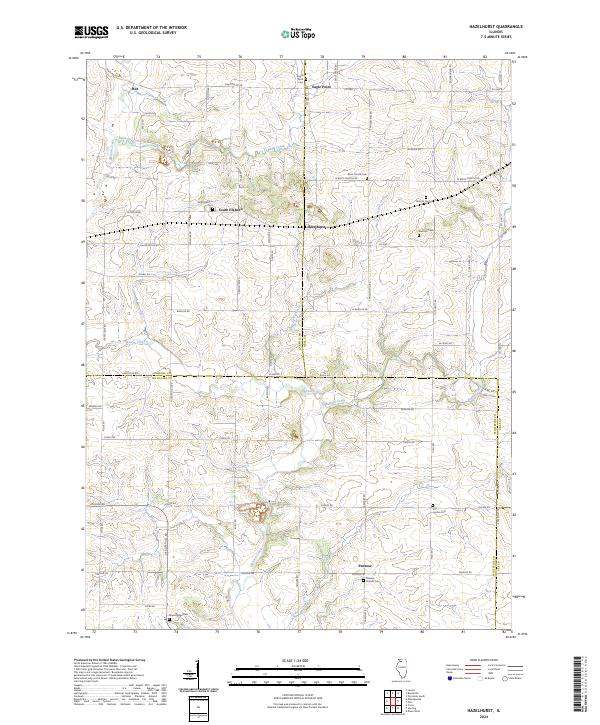 US Topo 7.5-minute map for Hazelhurst IL