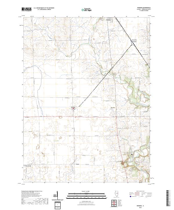 US Topo 7.5-minute map for Henning IL