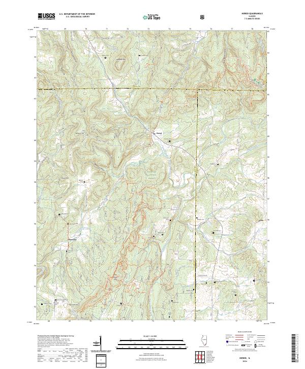 US Topo 7.5-minute map for Herod IL