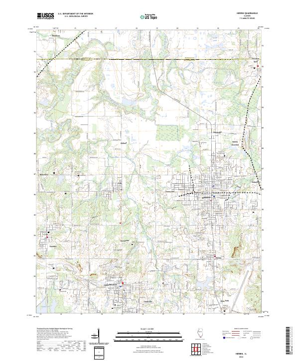 US Topo 7.5-minute map for Herrin IL