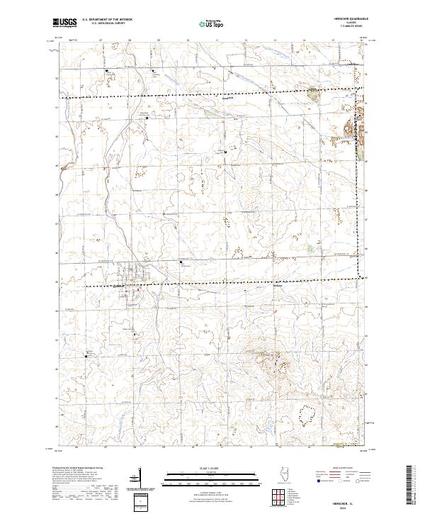 US Topo 7.5-minute map for Herscher IL