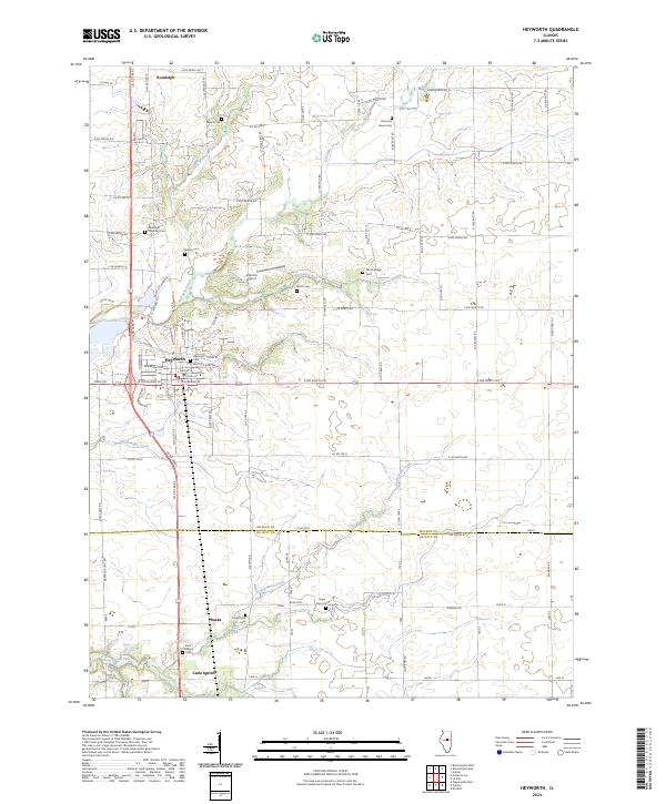 US Topo 7.5-minute map for Heyworth IL