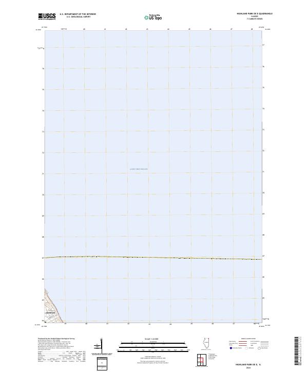 US Topo 7.5-minute map for Highland Park OE E IL