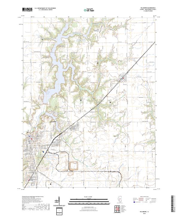 US Topo 7.5-minute map for Hillsboro IL