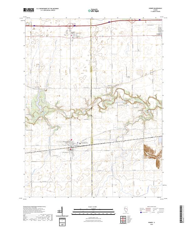 US Topo 7.5-minute map for Homer IL