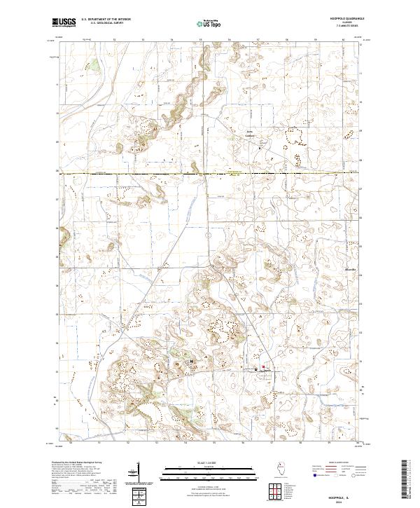 US Topo 7.5-minute map for Hooppole IL