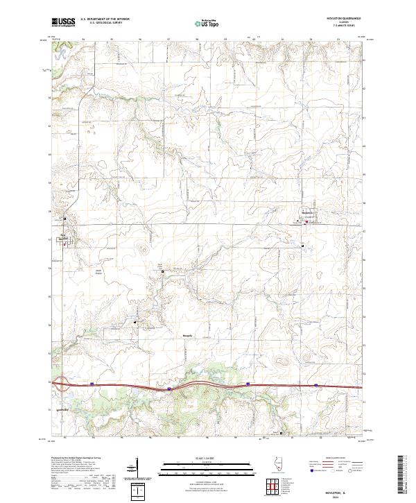 US Topo 7.5-minute map for Hoyleton IL