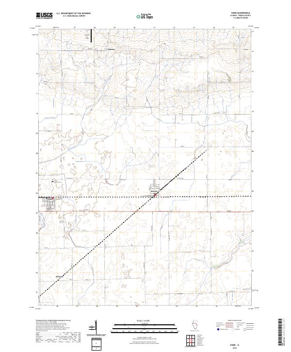 US Topo 7.5-minute map for Hume IL