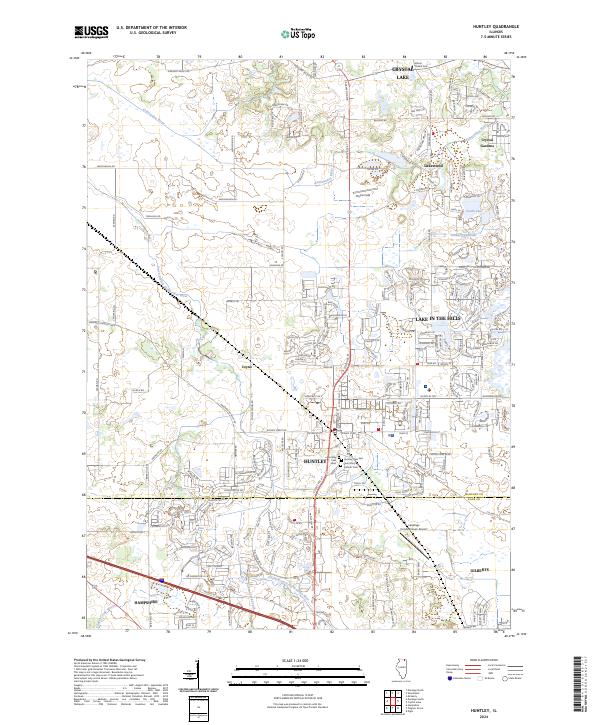 US Topo 7.5-minute map for Huntley IL