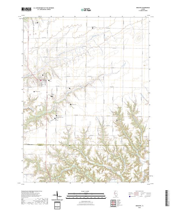 US Topo 7.5-minute map for Industry IL