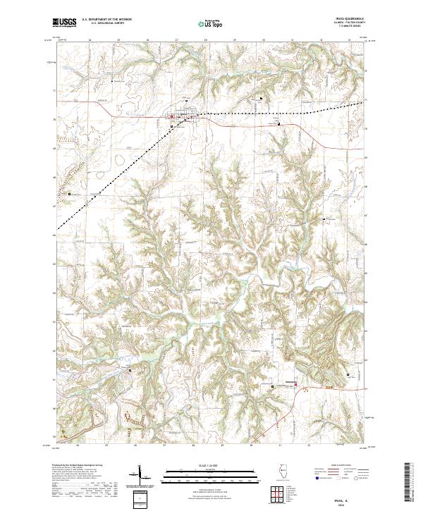 US Topo 7.5-minute map for Ipava IL