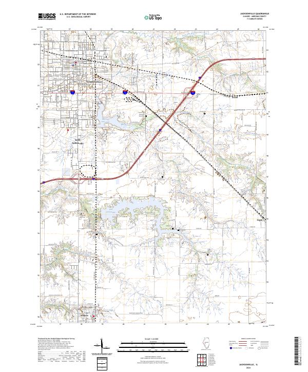 US Topo 7.5-minute map for Jacksonville IL