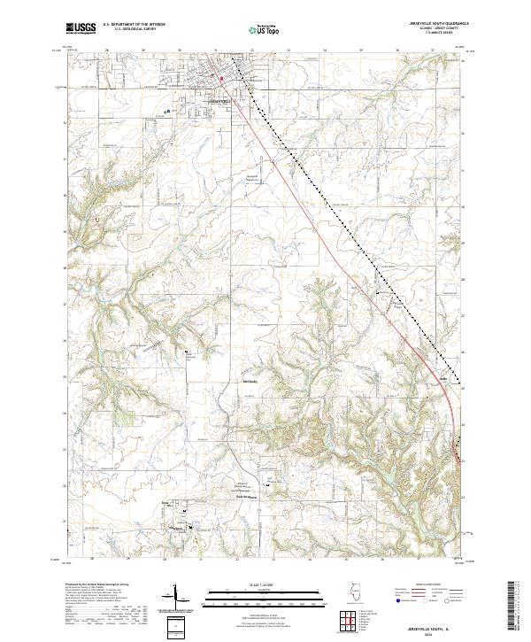 US Topo 7.5-minute map for Jerseyville South IL