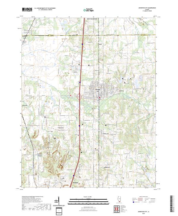 US Topo 7.5-minute map for Johnston City IL