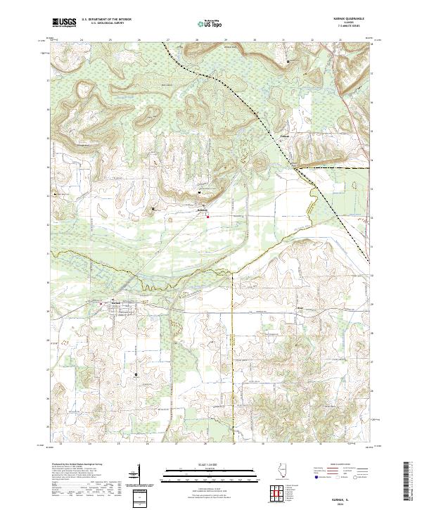 US Topo 7.5-minute map for Karnak IL