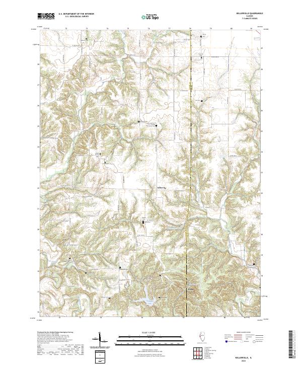 US Topo 7.5-minute map for Kellerville IL